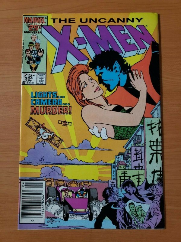 The Uncanny X-Men #204 Newsstand Edition ~ NEAR MINT NM ~ 1986 Marvel Comics