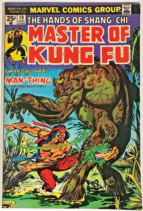 MASTER OF KUNG FU#19  FN+ 1974 SHANG-CHI MARVEL BRONZE AGE COMICS