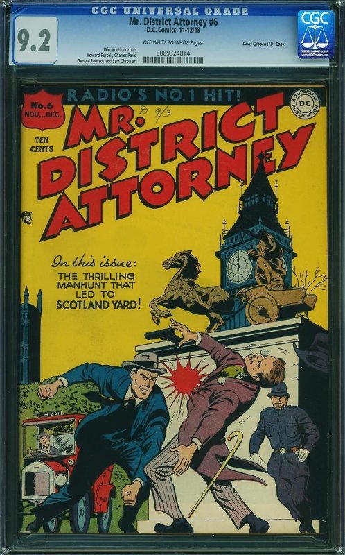 Mr. District Attorney #6 (1948) CGC 9.2