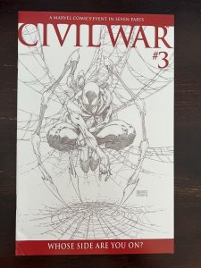 Civil War #3 Turner 1:75 sketch variant Marvel 2006 FN/VF 7.0