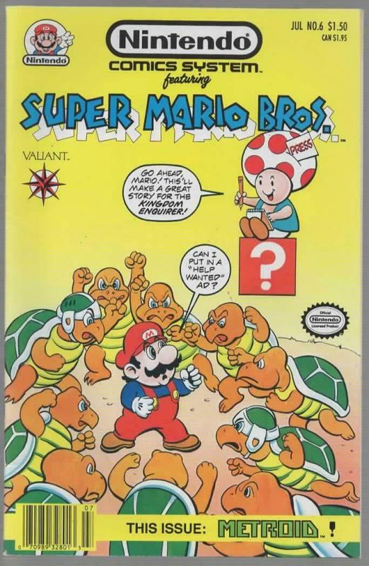 NINTENDO COMICS SYSTEM (1991VL)  6 FN+ Mario Bros