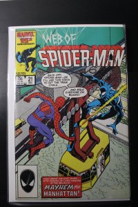 Web of Spider-Man #21 Newsstand Edition (1986)
