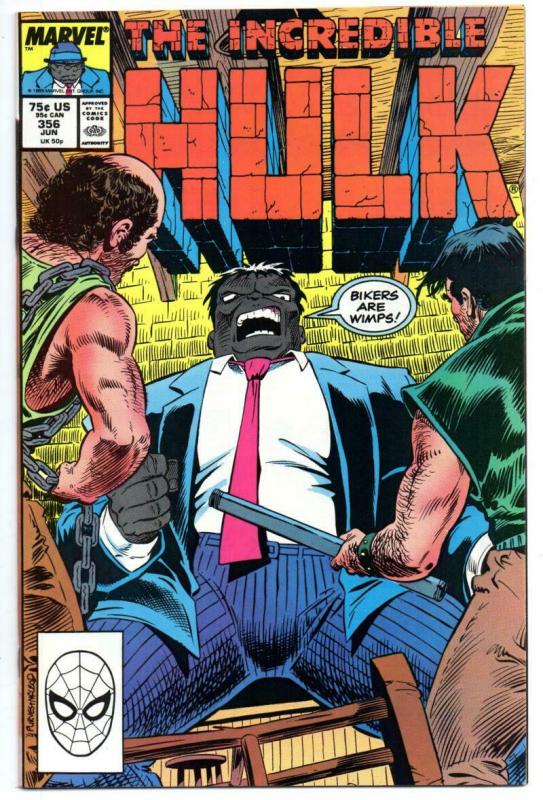 Incredible HULK #356, NM-, Bikers, Bruce Banner, 1968 1989, more Marvel in store