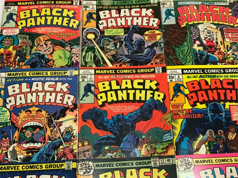 BLACK PANTHER#1-15 FN/VF LOT 1977 JACK KIRBYMARVEL BRONZE AGE COMICS