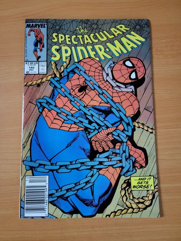 Spectacular Spider-Man #145 Newsstand Variant ~ NEAR MINT NM ~ 1988 Marvel