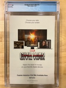 Deadpool: Back In Black #1 (2016) CGC 9.8