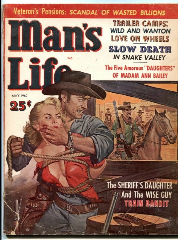 Man's Life Magazine May 1960- great GGA headlight cover G/VG