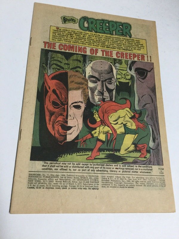 Showcase 73 Coverless First Appearance Of The Creeper DC Comics Silver Age