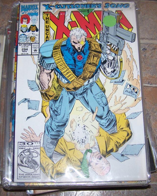 UNCANNY X-MEN #294 1992 marvel x-cutioners song pt 1 cable + PREY CARD xavier  