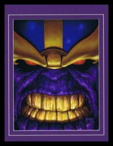 Thanos Framed 11x14 Marvel Masterpieces Poster Display 