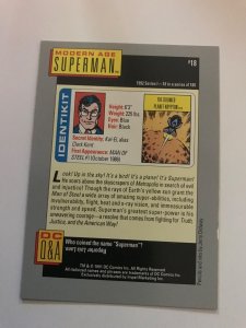 Modern SUPERMAN #18 card : 1992 DC Universe Series 1, NM/M, Impel,  J Ordway art