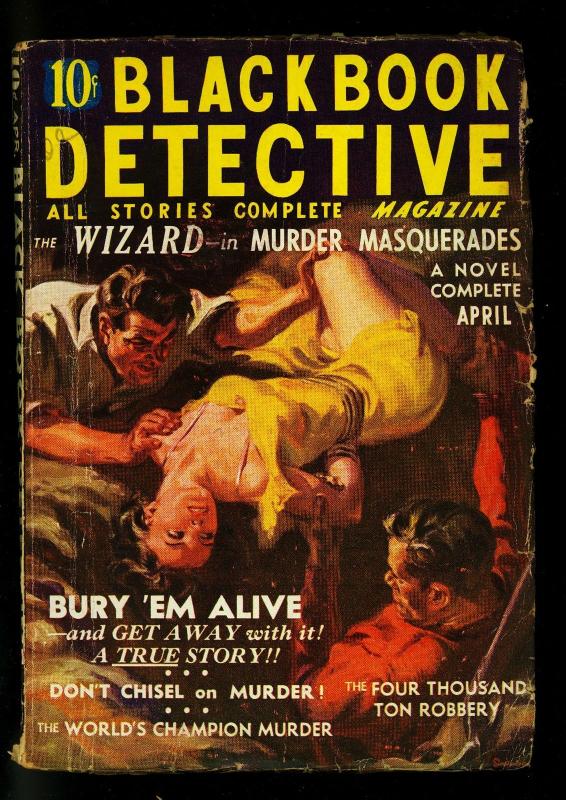 Black Book Detective April 1937- The Wizard- Norman Saunders- G/VG