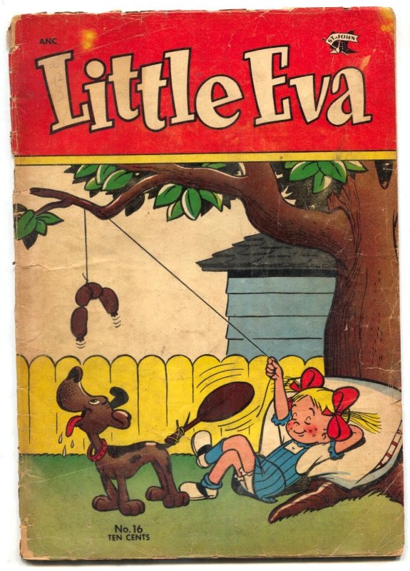 Little Eva #16 1954- Dog cover- Golden Age comic G
