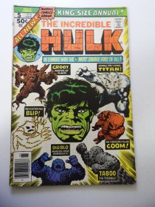 The Incredible Hulk Annual #5 (1976) VG Condition