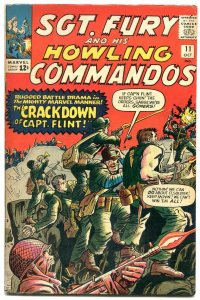 SGT FURY AND HIS HOWLING COMMANDOS #11-1964-MARVEL-KIRBY ART-WWII-fn