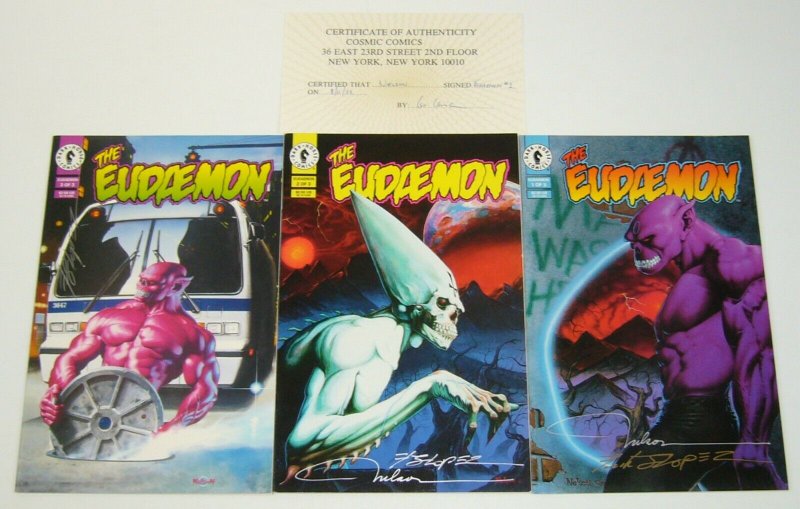 Eudaemon #1-3 VF/NM complete series - all three are signed - nelson COA 