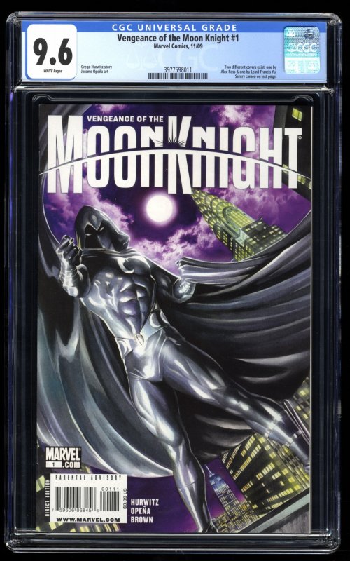 Vengeance of the Moon Knight #1 CGC NM+ 9.6 White Pages Alex Ross Variant