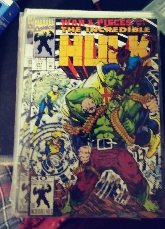 Incredible Hulk  # 391 mar 1992 MARVEL war and pieces  pt 2 x factor 