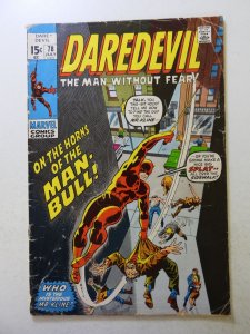 Daredevil #78 (1971) FR/GD condition see description