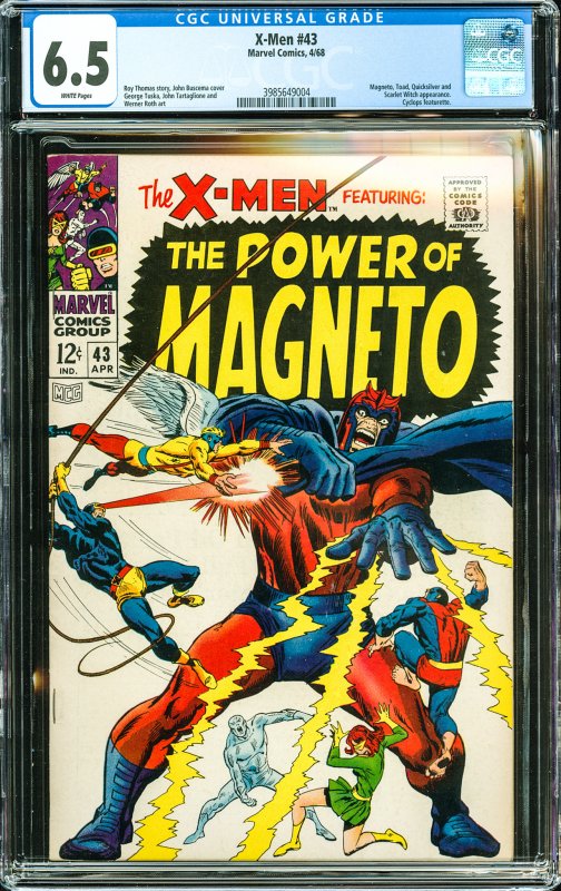 The X-Men #43 (1968) CGC Graded 6.5 - Iconic Magneto Cover