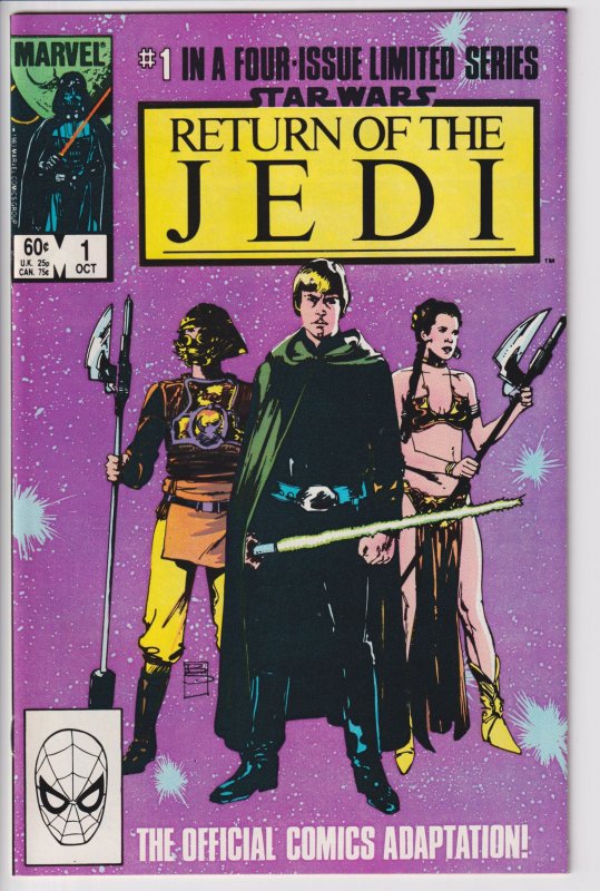 STAR WARS RETURN OF THE JEDI #1 (Oct 1983) 1st film Jabba the Hutt NM- 9.2 white