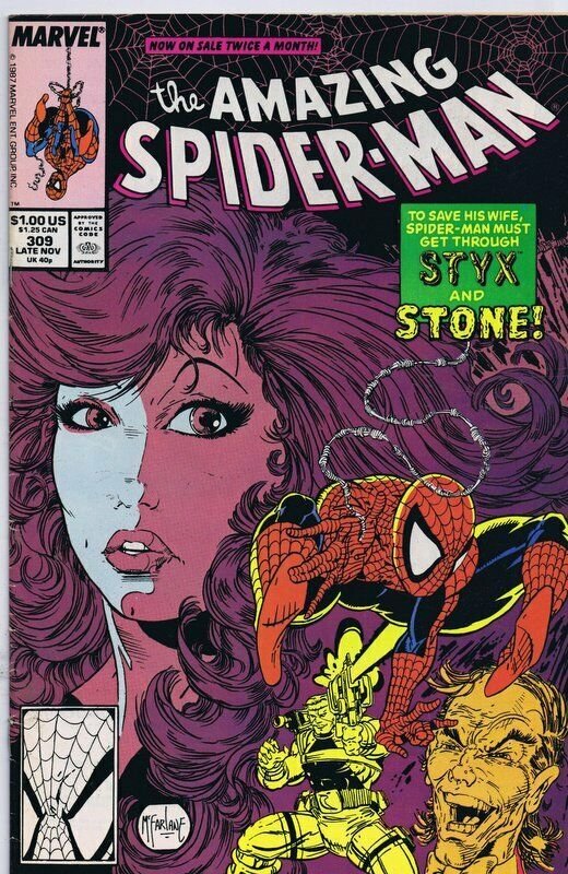 Amazing Spiderman #309 ORIGINAL Vintage 1988 Marvel Comics 1st Styx and Stone