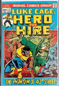 Hero for Hire #4 (1972, Marvel) 4th Appearance of Luke Cage. FN+