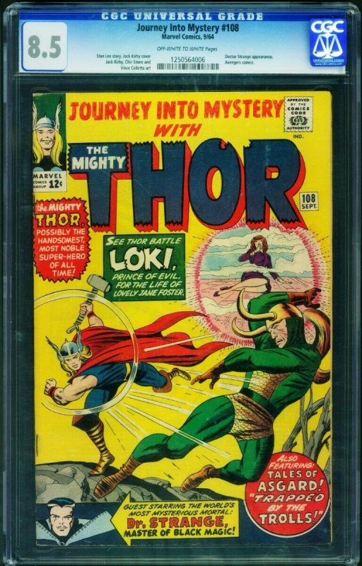 JOURNEY INTO MYSTERY #108 CGC 8.5 1964-MIGHTY THOR-Marvel 1250564006