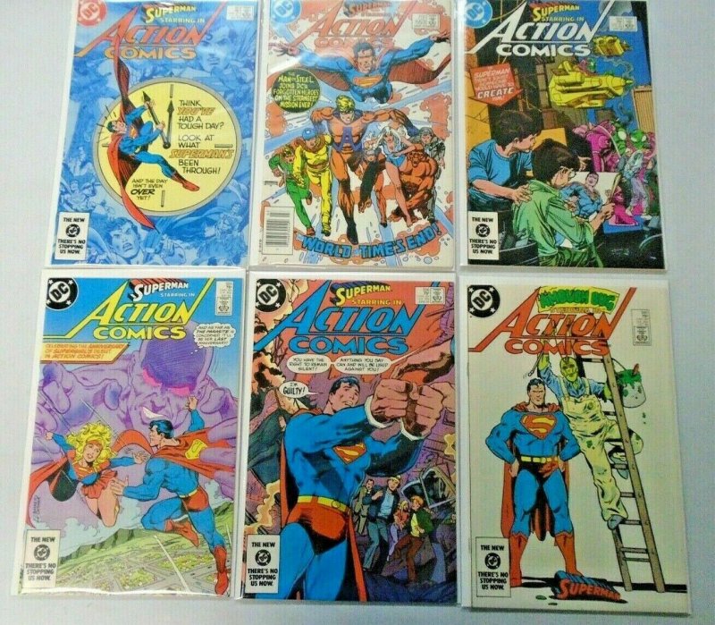 Superman Action Comics Lot From: #551-578 12 Different 8.0 VF (1984-86)