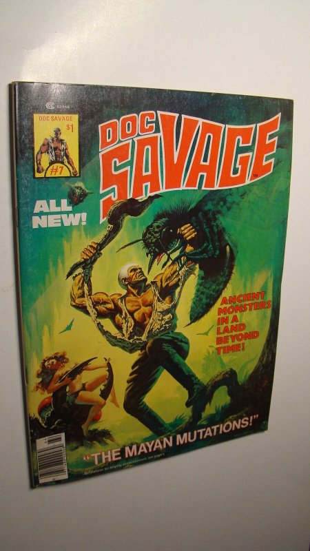 DOC SAVAGE 7 *HI-GR COPY* THE MAN OF BRONZE SCARCE CURTIS PULP LAND TIME FORGOT