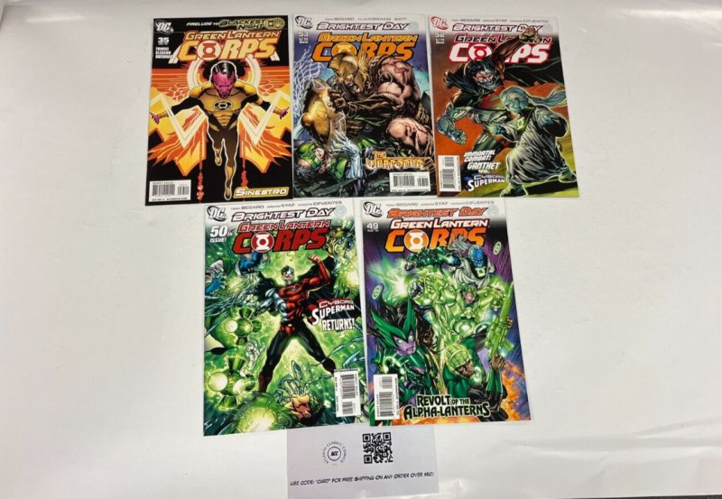 5 Green Lantern Corps DC Comics Books #35 49 50 52 53 Bedard 24 JW16