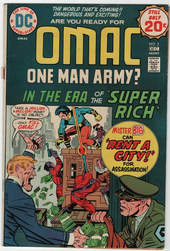 Omac one Man Army #1 & #2 1974 Very Good to Fine+
