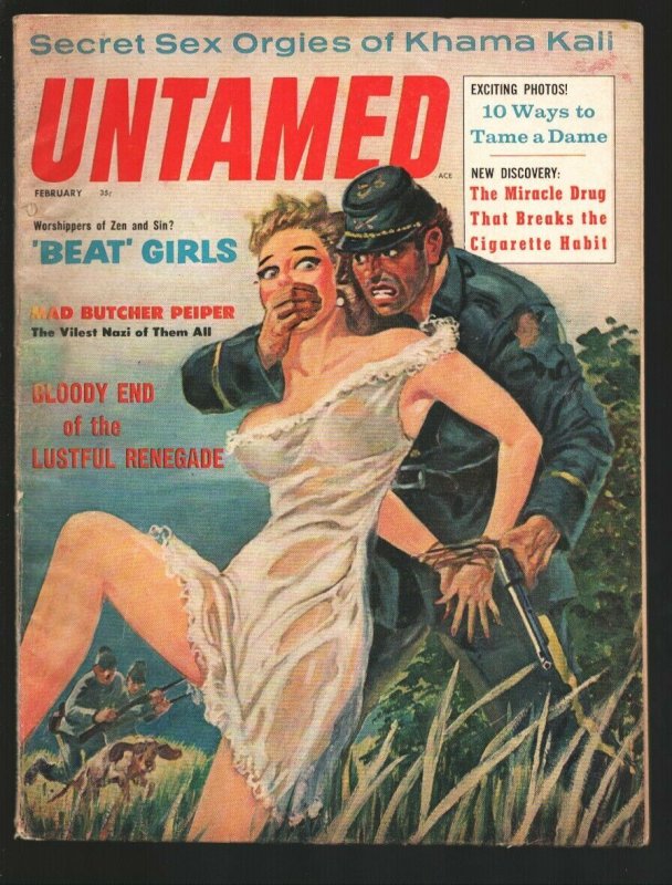 Untamed 2/1959-First issue-Leo Morey Civil War bondage cover-Johnny Lindell p...