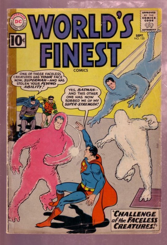 WORLD'S FINEST #120 1961- SUPERMAN- BATMAN-GREEN ARROW G/VG