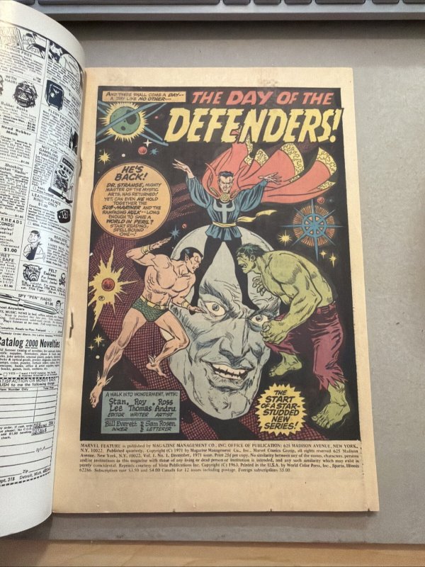Marvel Feature # 1 - 1st Defenders, Neal Adams cover F/VF