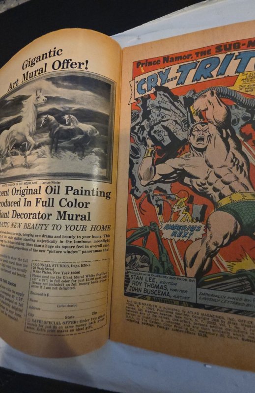 Sub-Mariner #2 (1968) Crystal Triton foxxing small penmark
