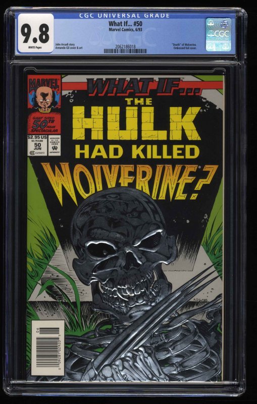 What If? (1989) #50 CGC NM/M 9.8 White Pages Newsstand Variant Edition!