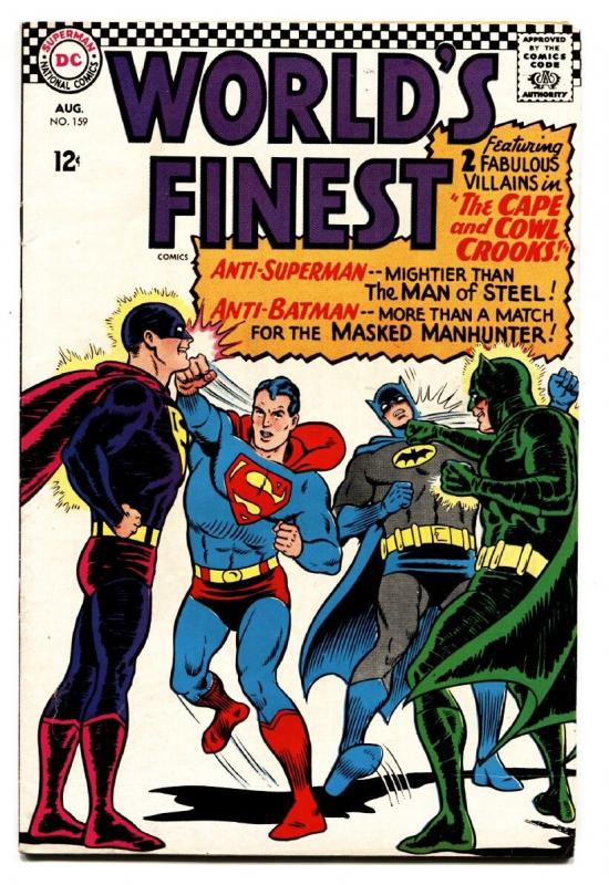 WORLDS FINEST #159 comic book 1966-DC COMICS-BATMAN-SUPERMAN