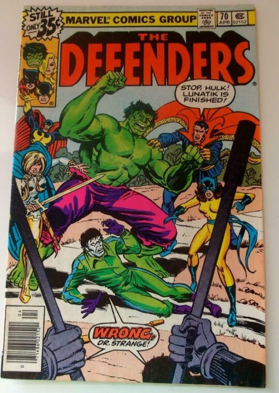 DEFENDERS #70, VF, Hulk, Dr Strange, HellCat, Valkyrie, 1972 1979, Marvel