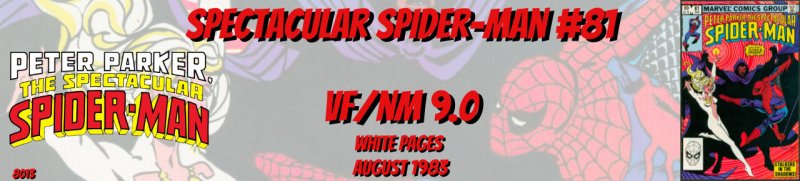 Spectacular Spider-Man 81 VF/NM 9.0 Marvel 1983
