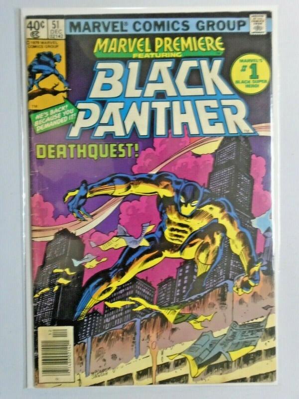 Marvel Premiere #51 Black Panther water stain 4.0 VG (1979)