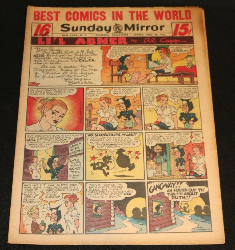 1952 Sunday Mirror Weekly Comic Section April 20th (Fine) Superman and Lois