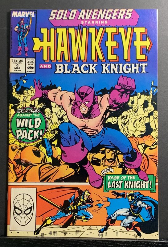 Solo Avengers #4 (1988) Hawkeye & Black Knight