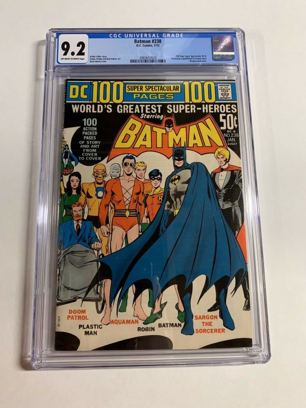 Batman 238 Cgc 9.2 Ow/w Pages Dc Comics Bronze Age