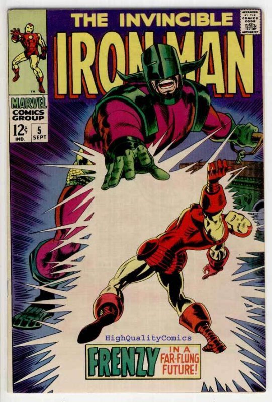 IRON MAN #5, VF, Invicible, Robot, George Tuska, 1968, more IM in store