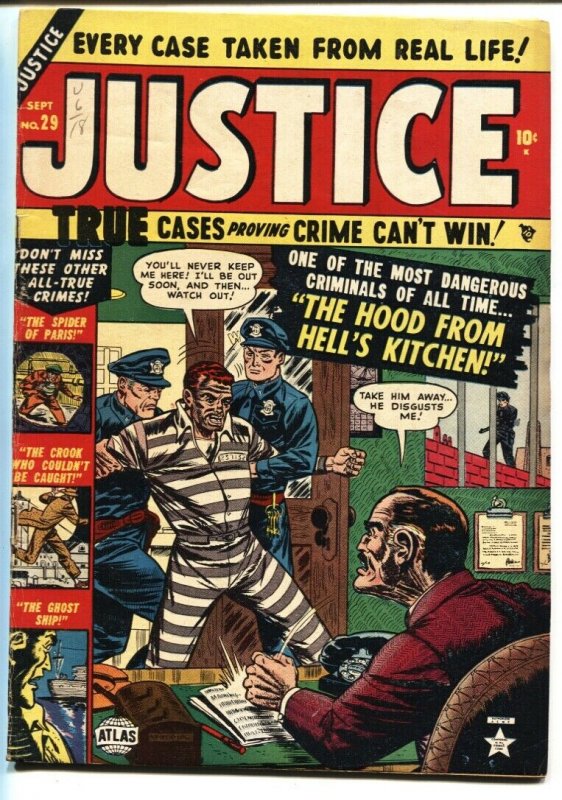 Justice #29 1952- Atlas golden age crime-Pre-code-Ghost ship