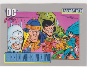 1991 DC Cosmic Card #142 Crisis on Earths One & Two