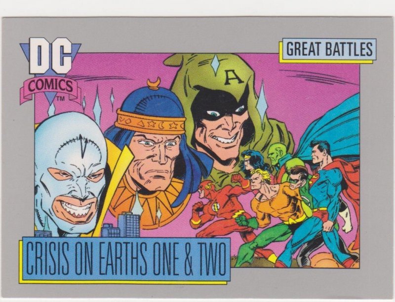 1991 DC Cosmic Card #142 Crisis on Earths One & Two