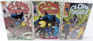 Cloak and Dagger Lot 3 #7, 8, 10 1986 Marvel 7.5 Newsstand Cloak & Dagger Comics