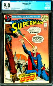 Superman #250 CGC Graded 9.0 Cary Bates Story